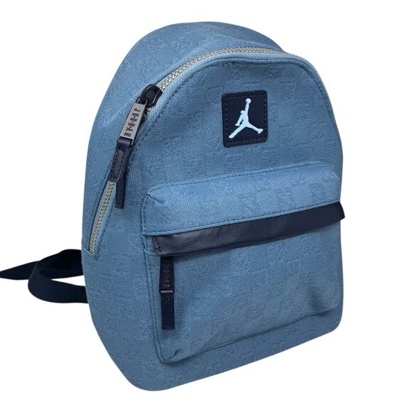Jordan Backpack Adult Blue Mini Nike Monogram Logo Jacquard School 8L 7A0761